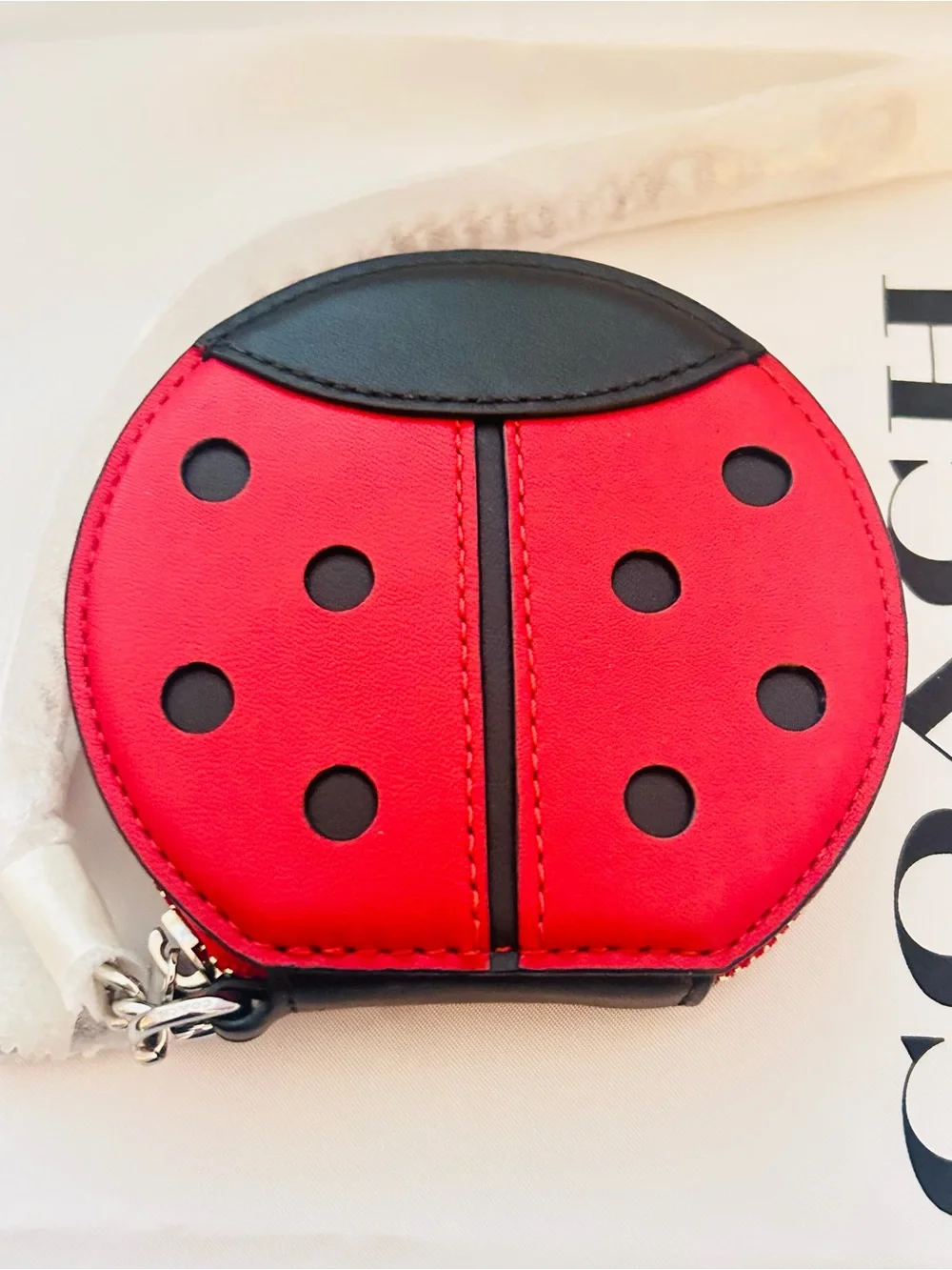 RARE COACH Ladybug Wallet/ Change Wallet/ Keychain/ Bag Charm